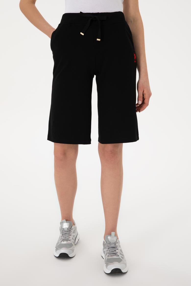 Kadın Siyah Örme Şort - 50300866015