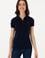 Kadın Lacivert Basic Polo Yaka Tişört