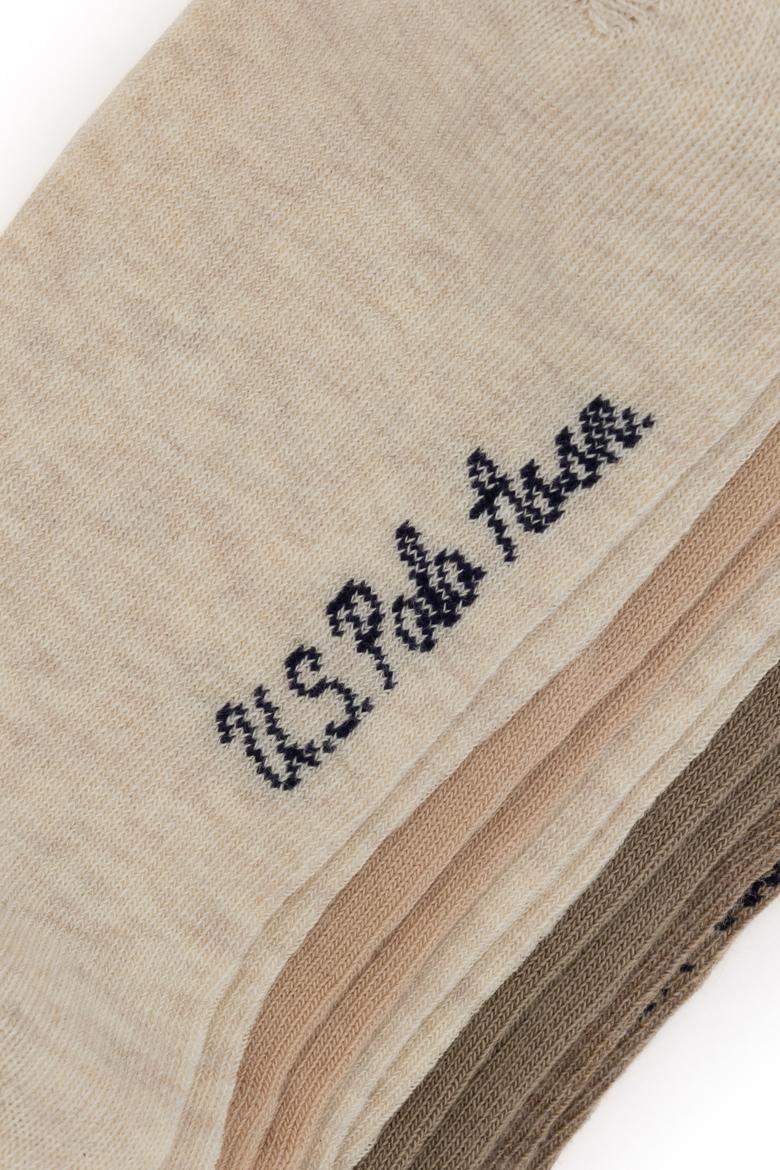 Kadın Krem Melanj Çorap - 50295771005