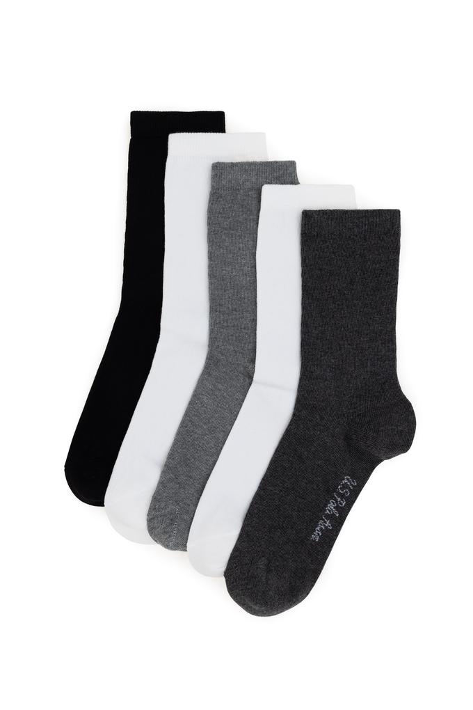 Kadın Gri Melanj Çorap