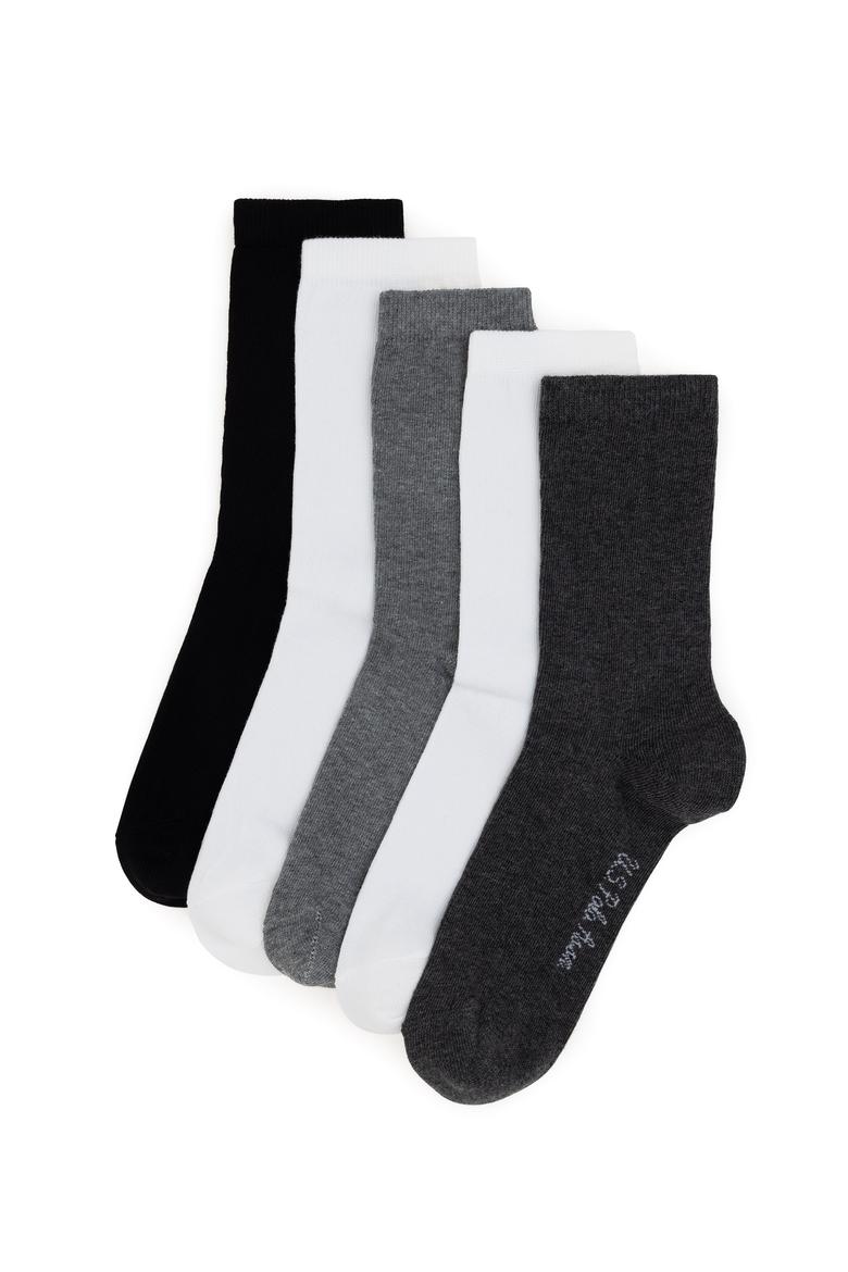 Kadın Gri Melanj Çorap