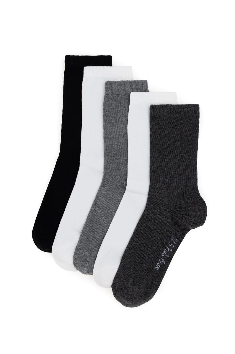Kadın Gri Melanj Çorap