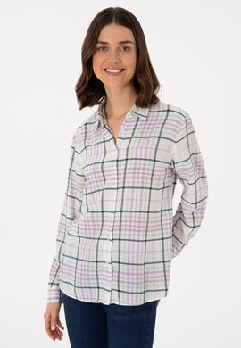 Kadın Lila Uzun Kollu Gömlek - 50280938001