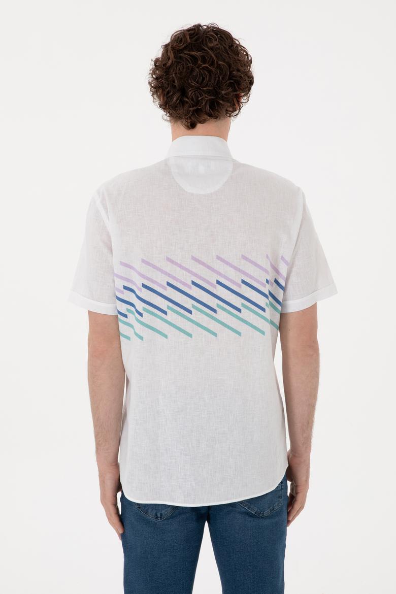 Erkek Saks Kısa Kollu Gömlek - 50283812008