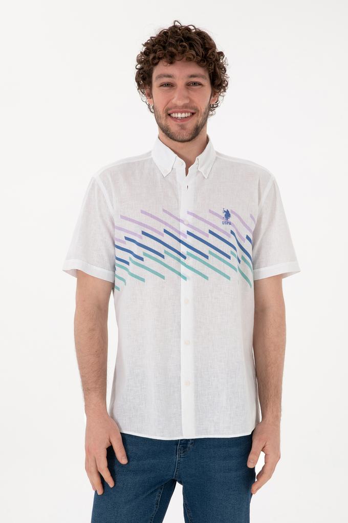 Erkek Saks Kısa Kollu Gömlek