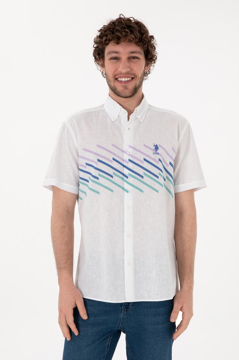 Erkek Saks Kısa Kollu Gömlek