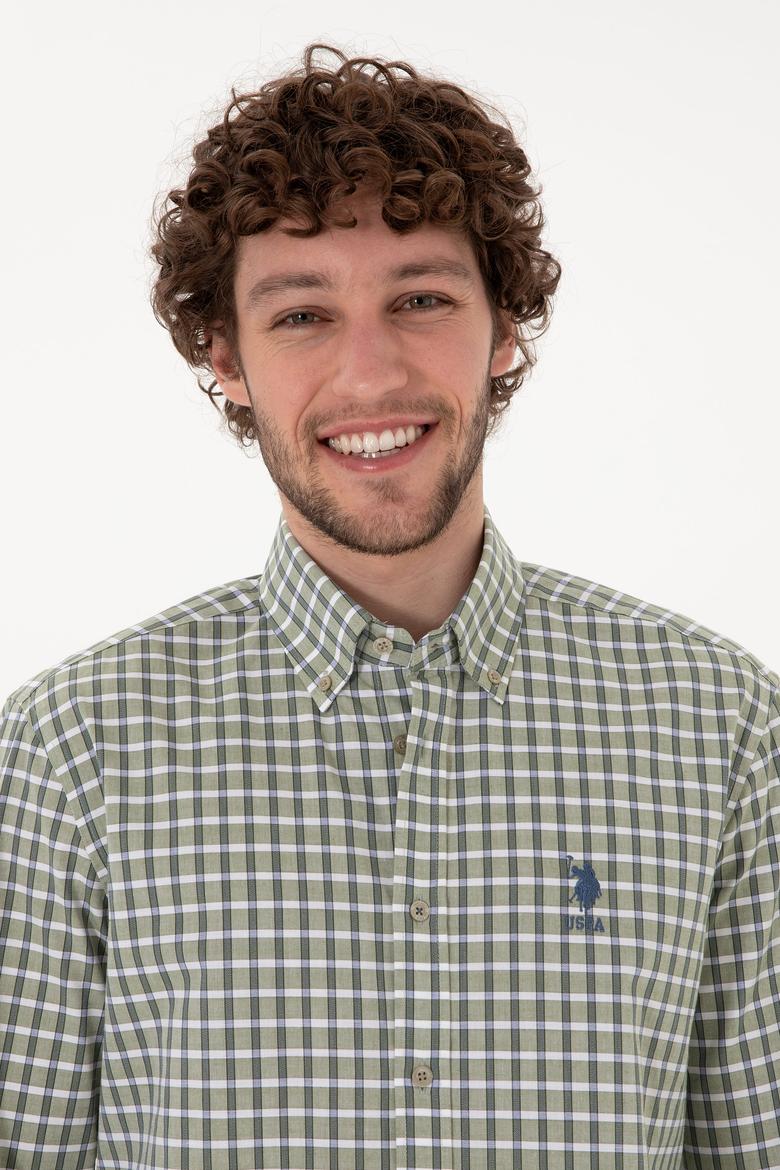 Erkek Yeşil Uzun Kollu Gömlek - 50282805016