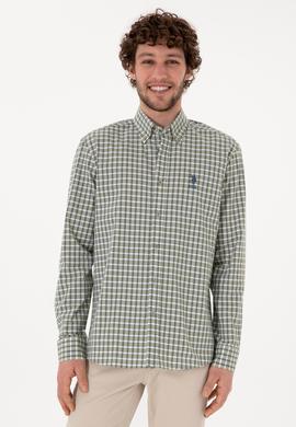 Erkek Yeşil Uzun Kollu Gömlek - 50282805016