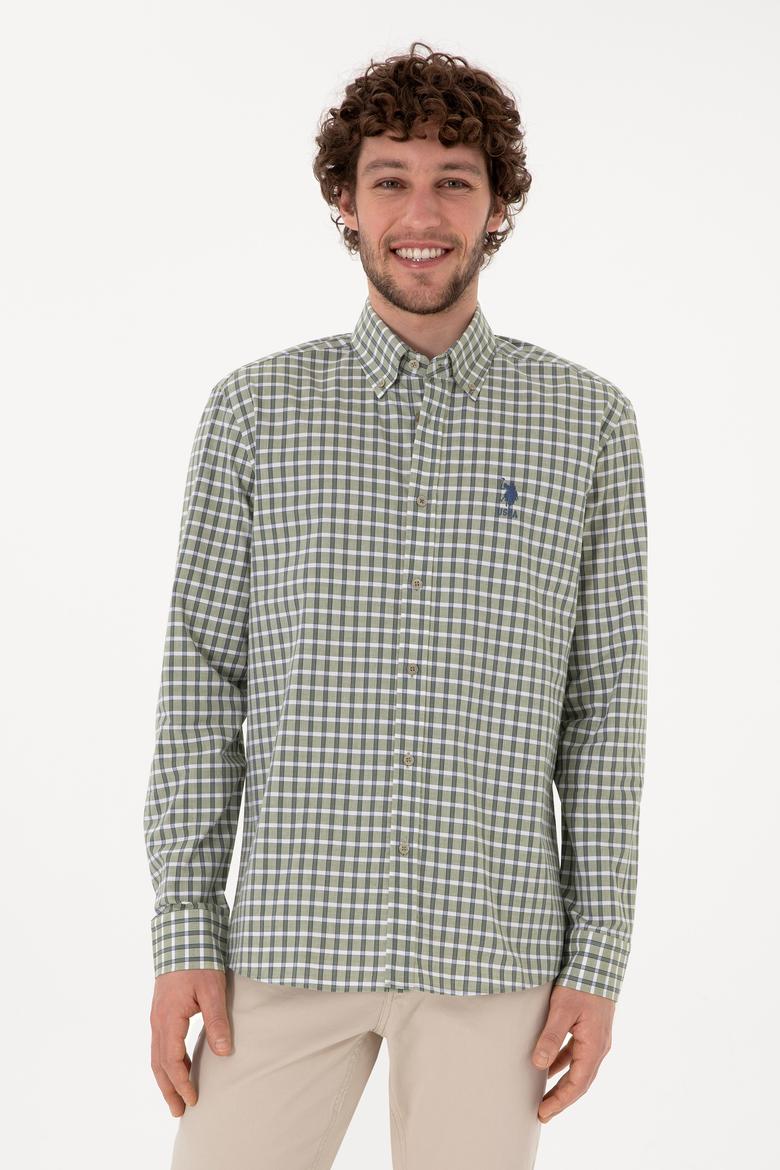 Erkek Yeşil Uzun Kollu Gömlek