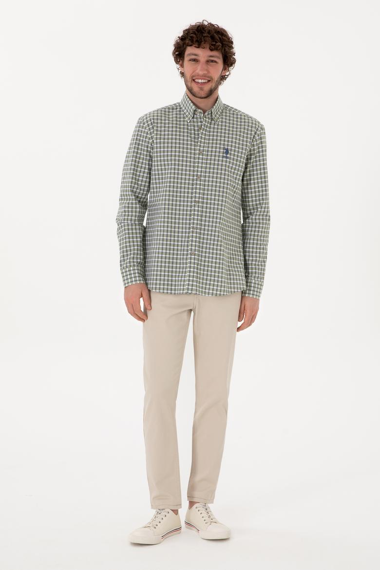 Erkek Yeşil Uzun Kollu Gömlek - 50282805016