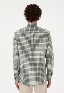 Erkek Yeşil Uzun Kollu Gömlek - 50282805016