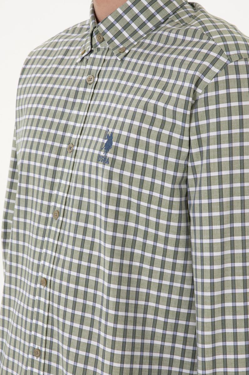 Erkek Yeşil Uzun Kollu Gömlek