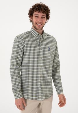 Erkek Yeşil Uzun Kollu Gömlek - 50282805016