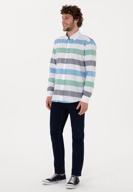 Erkek Yeşil Uzun Kollu Gömlek - 50282891005