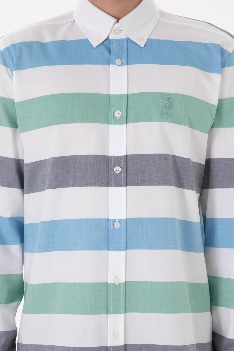 Erkek Yeşil Uzun Kollu Gömlek - 50282891005