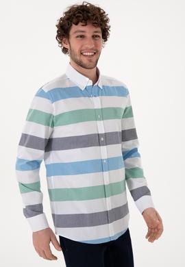 Erkek Yeşil Uzun Kollu Gömlek - 50282891005