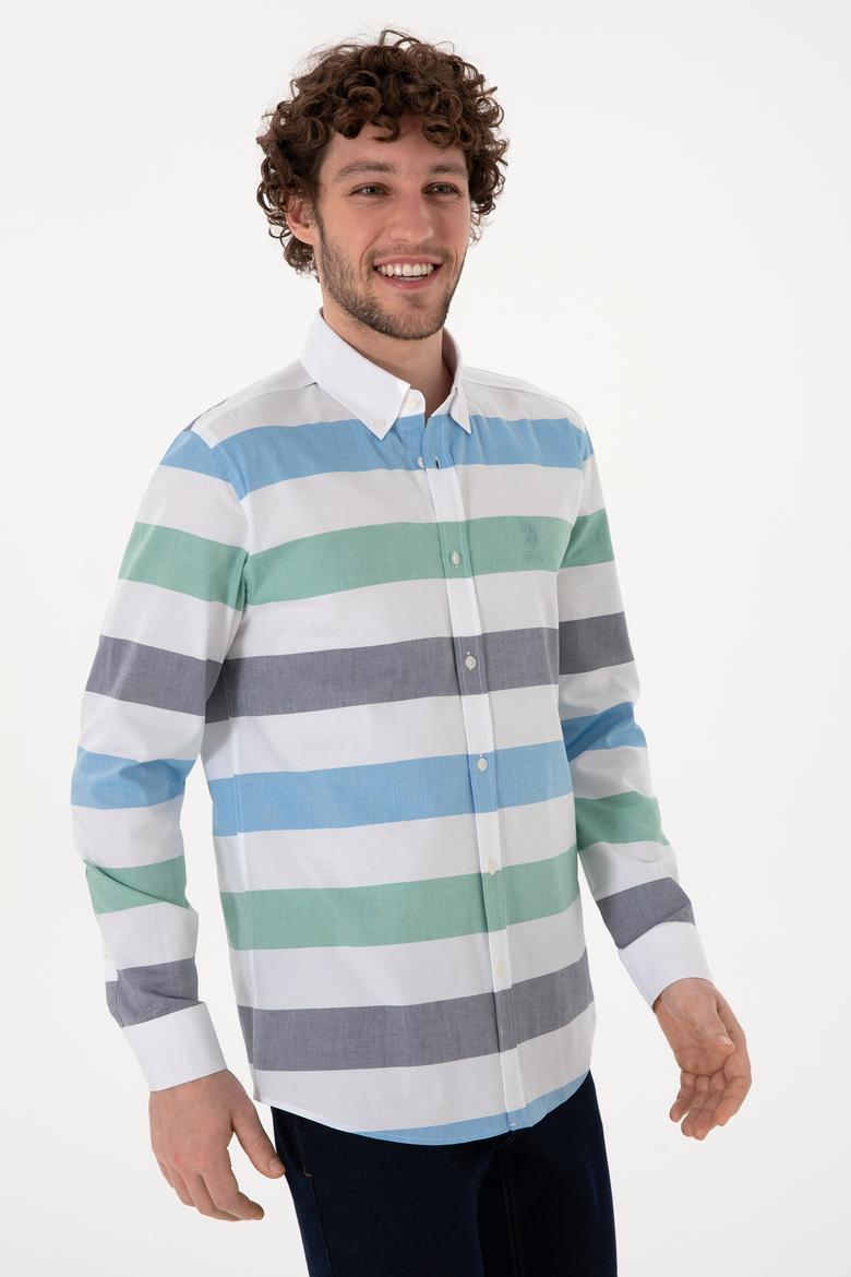 Erkek Yeşil Uzun Kollu Gömlek - 50282891005
