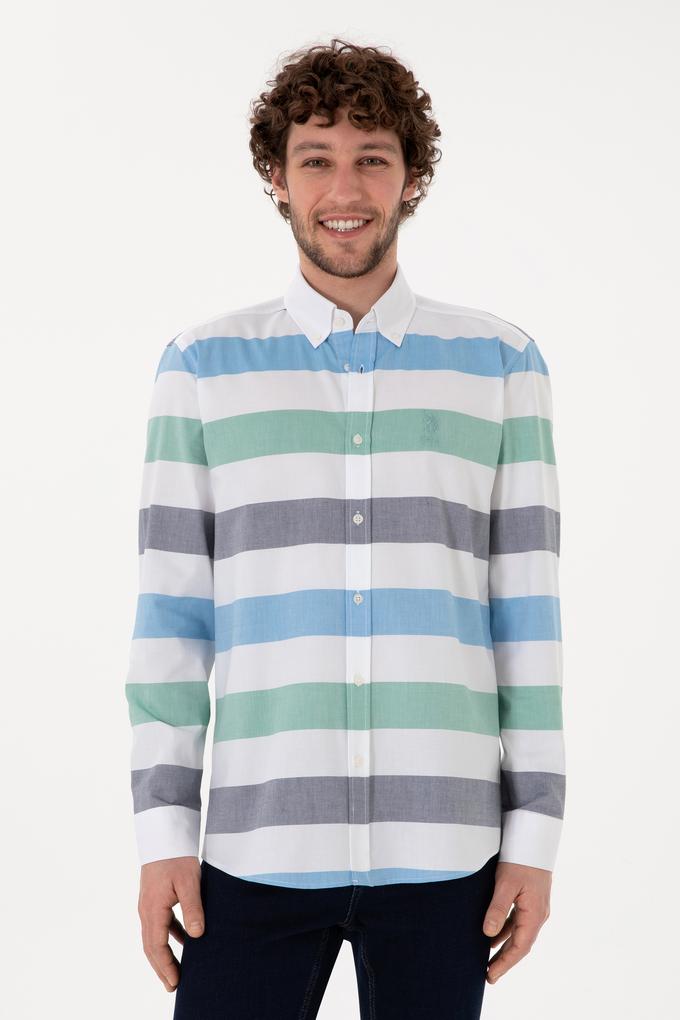 Erkek Yeşil Uzun Kollu Gömlek