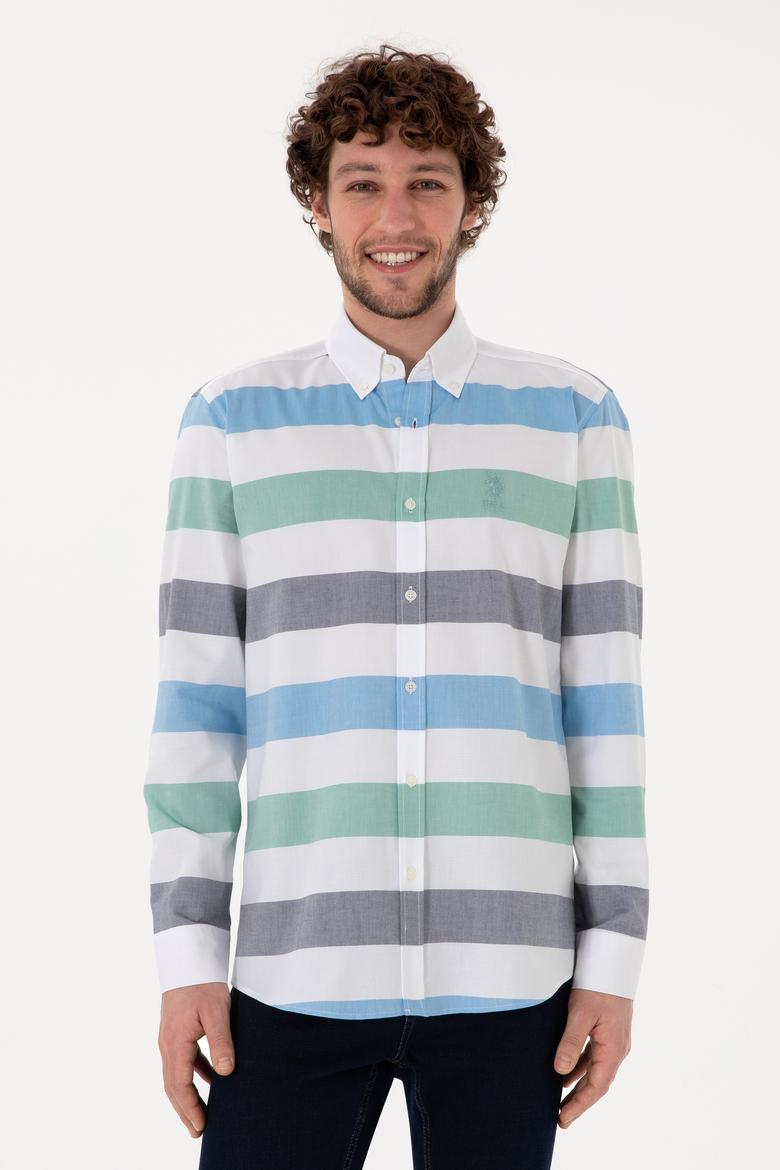 Erkek Yeşil Uzun Kollu Gömlek