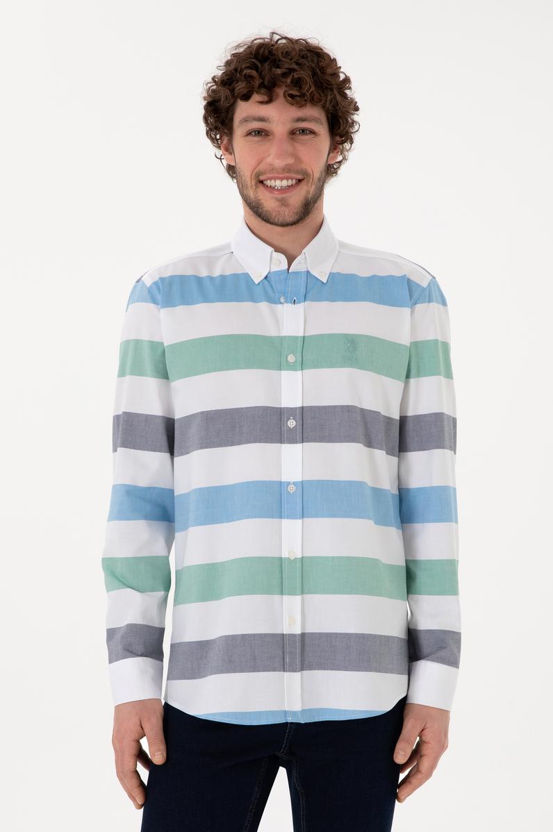 Erkek Yeşil Uzun Kollu Gömlek