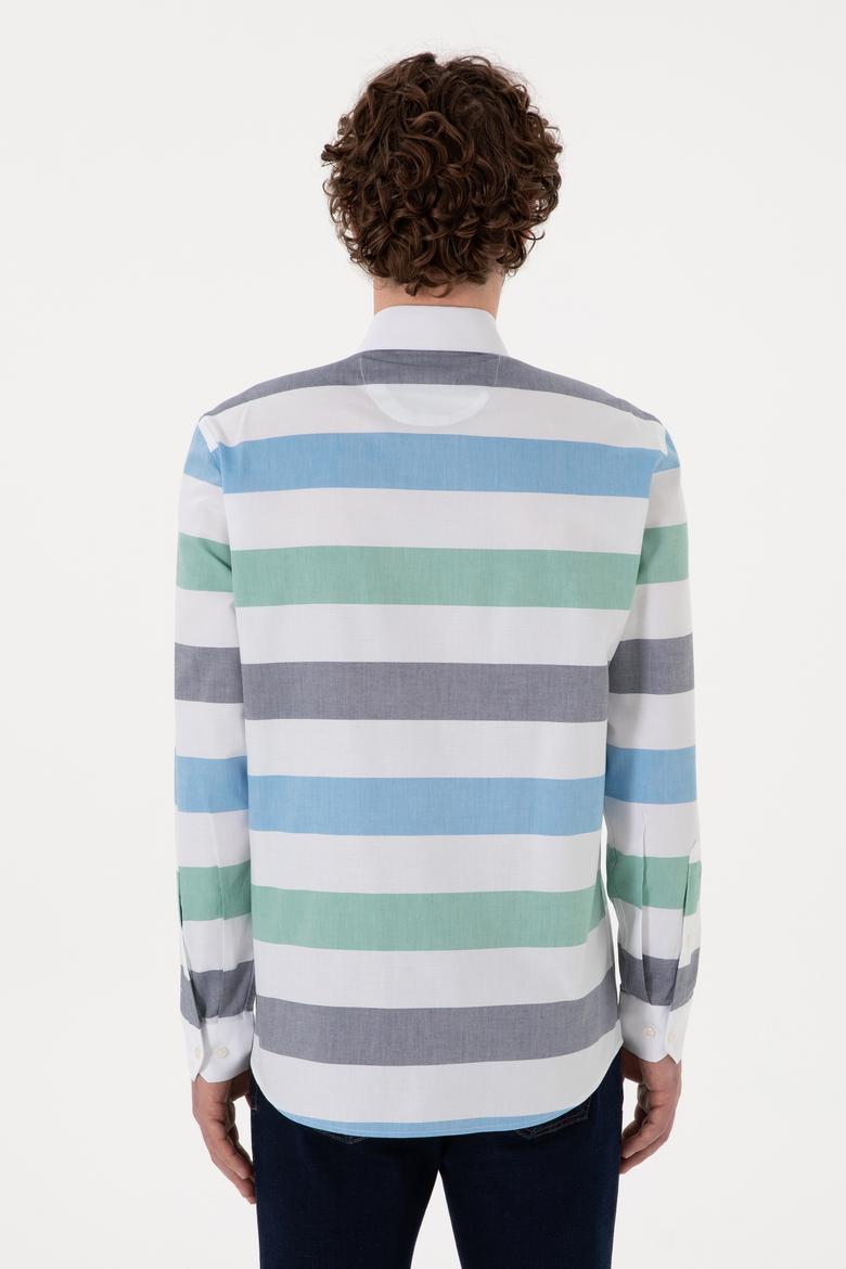 Erkek Yeşil Uzun Kollu Gömlek - 50282891005