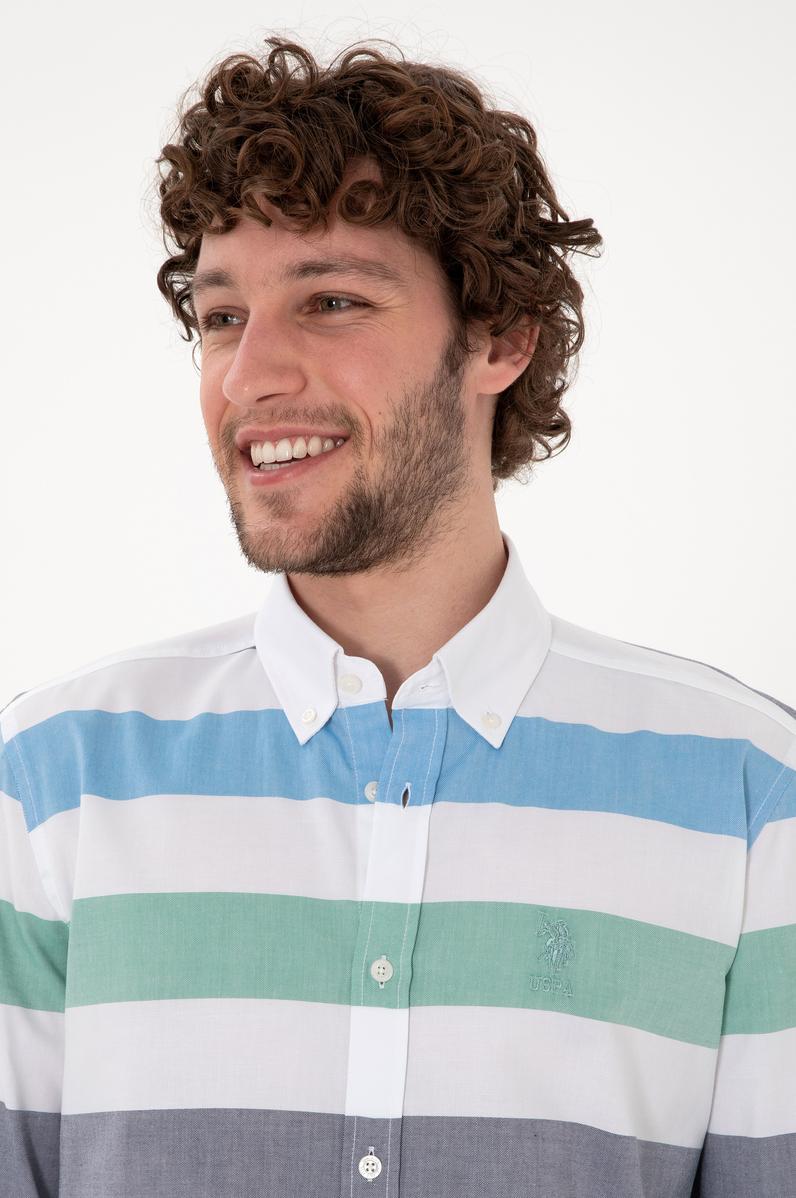 Erkek Yeşil Uzun Kollu Gömlek