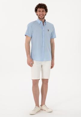 Erkek Açık Mavi Kısa Kollu Gömlek - 50298007029