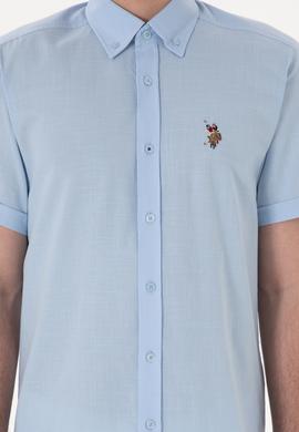 Erkek Açık Mavi Kısa Kollu Gömlek - 50298007029