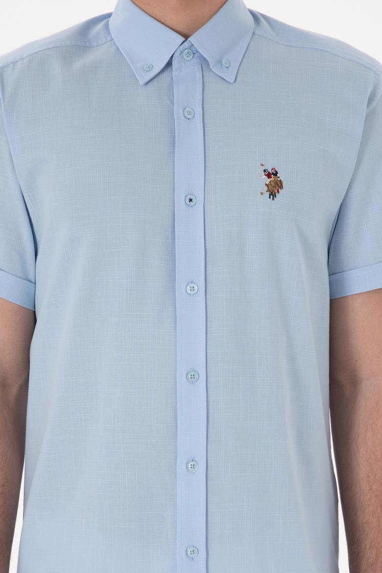 Erkek Açık Mavi Kısa Kollu Gömlek - 50298007029