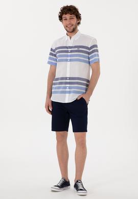 Erkek Saks Kısa Kollu Gömlek - 50282874004