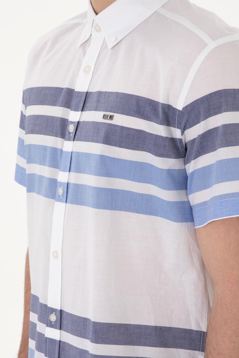 Erkek Saks Kısa Kollu Gömlek - 50282874004