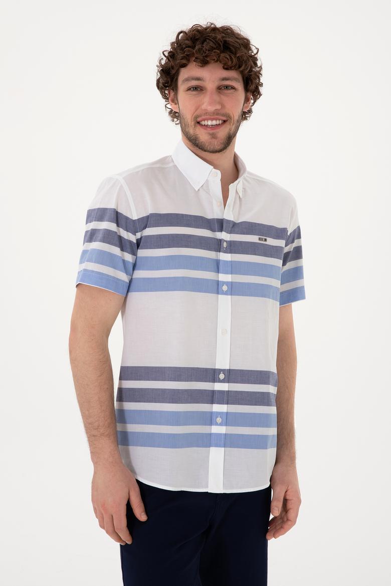 Erkek Saks Kısa Kollu Gömlek - 50282874004