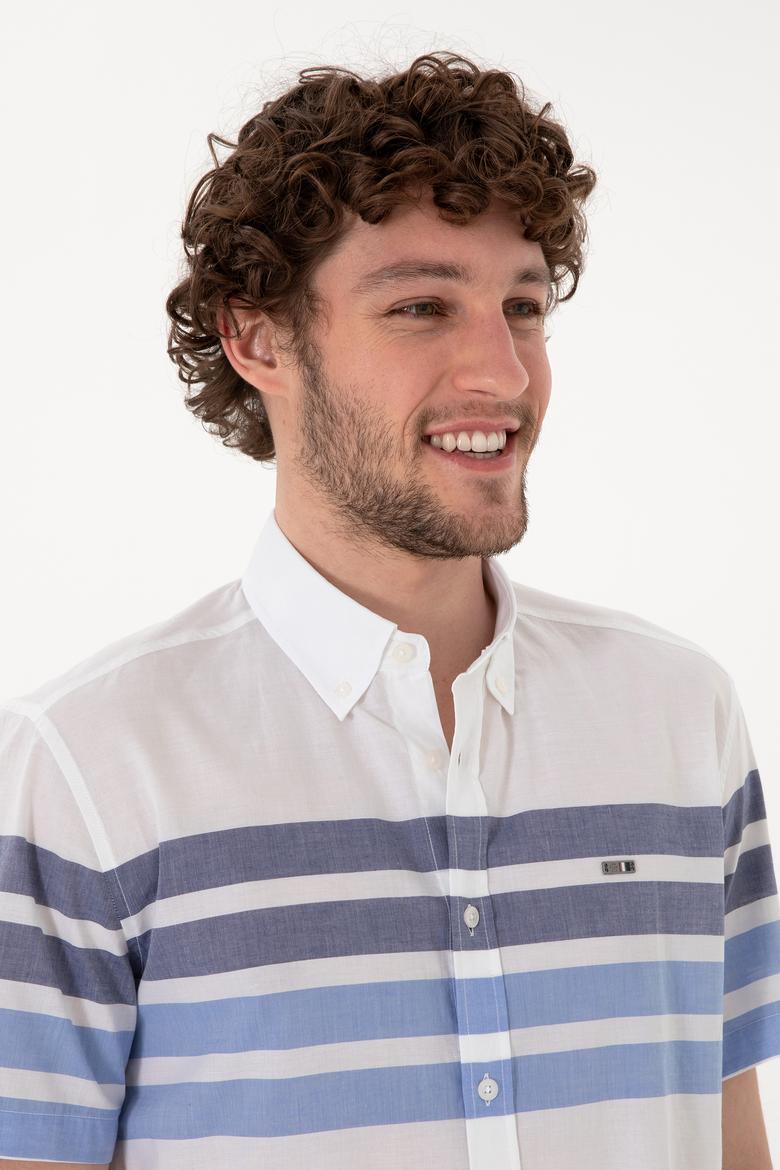 Erkek Saks Kısa Kollu Gömlek - 50282874004