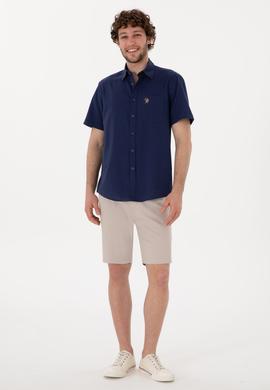 Erkek Lacivert Kısa Kollu Gömlek - 50297896093