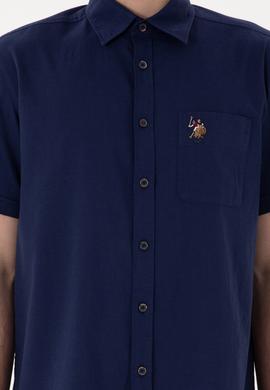 Erkek Lacivert Kısa Kollu Gömlek - 50297896093