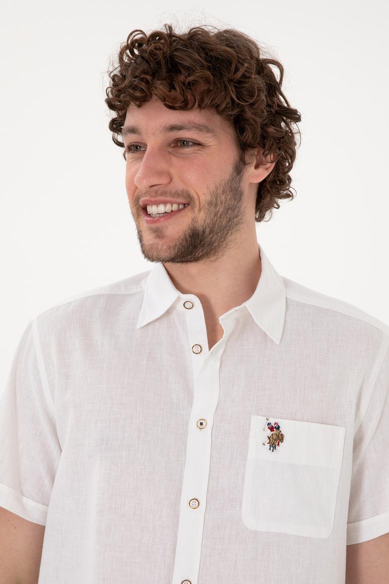 Erkek Beyaz Kısa Kollu Gömlek - 50297896005