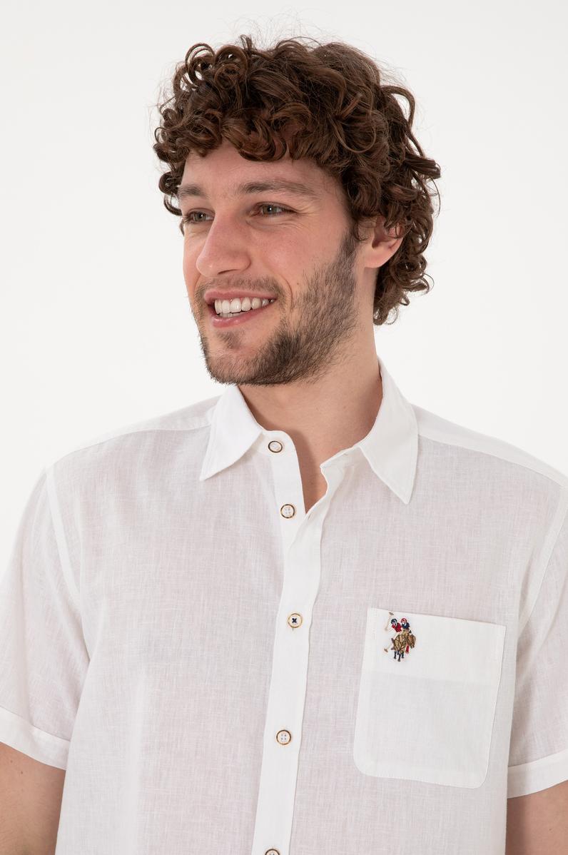 Erkek Beyaz Kısa Kollu Gömlek