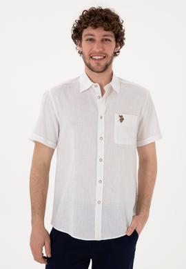 Erkek Beyaz Kısa Kollu Gömlek - 50297896005