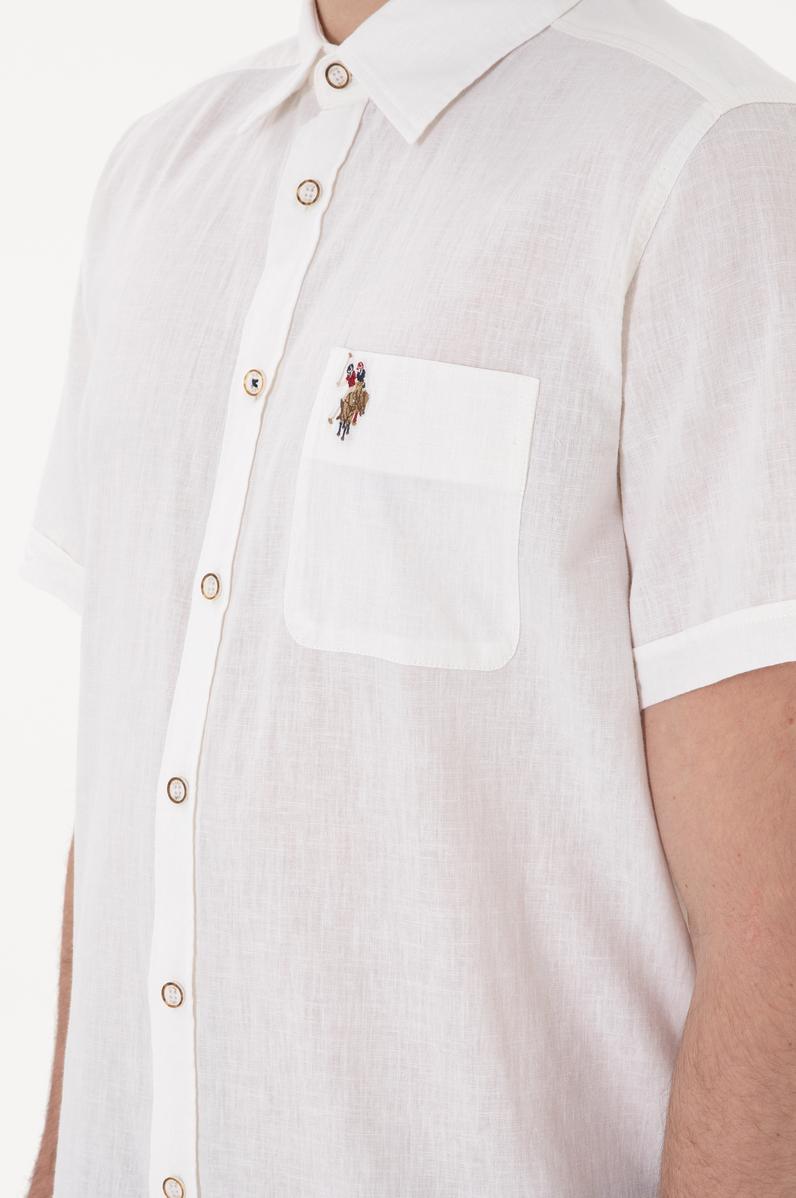 Erkek Beyaz Kısa Kollu Gömlek