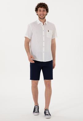 Erkek Beyaz Kısa Kollu Gömlek - 50297896005
