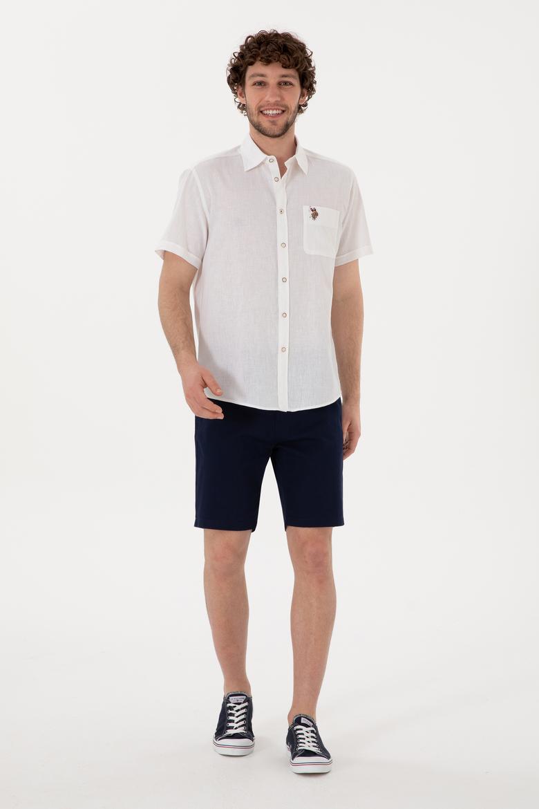 Erkek Beyaz Kısa Kollu Gömlek - 50297896005