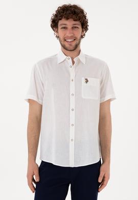 Erkek Beyaz Kısa Kollu Gömlek - 50297896005