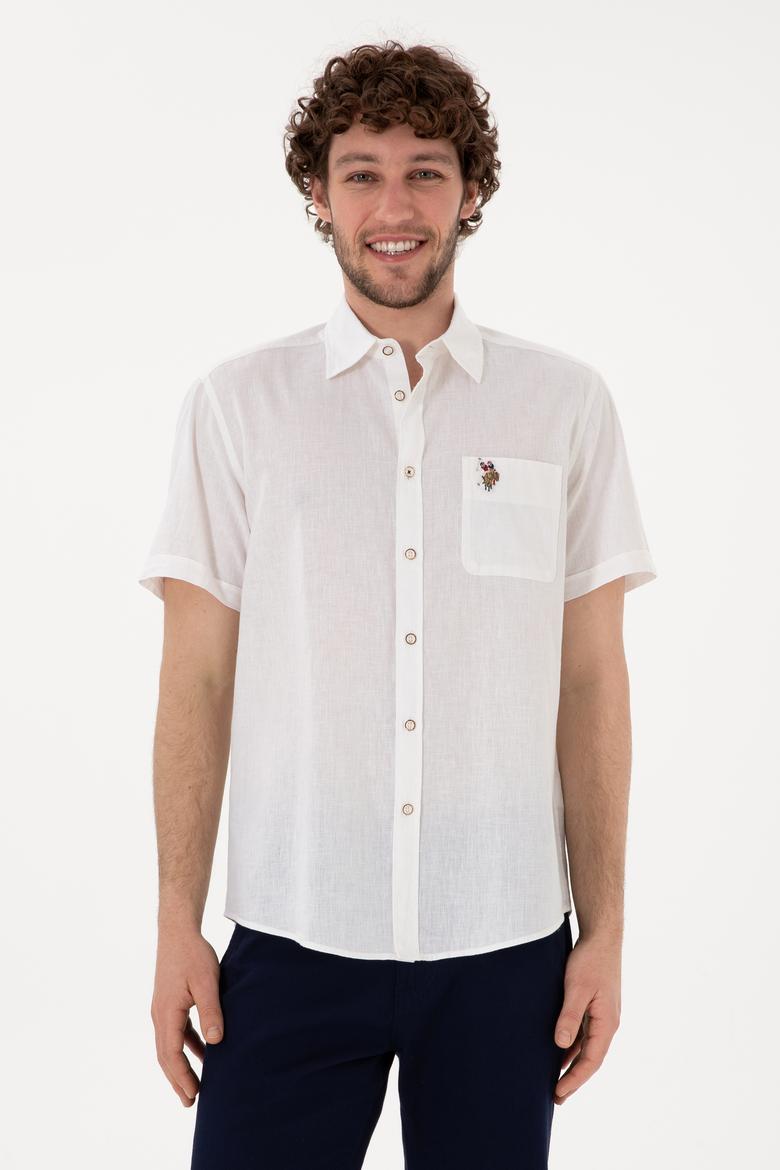Erkek Beyaz Kısa Kollu Gömlek