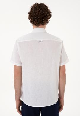 Erkek Beyaz Kısa Kollu Gömlek - 50297896005