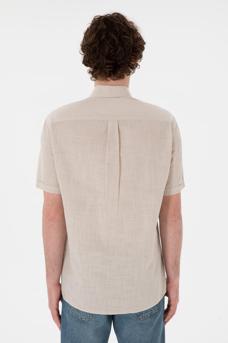 Erkek Taş Kısa Kollu Gömlek - 50306324050
