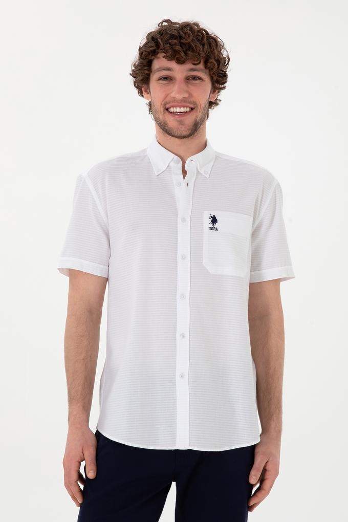 Erkek Beyaz Kısa Kollu Gömlek