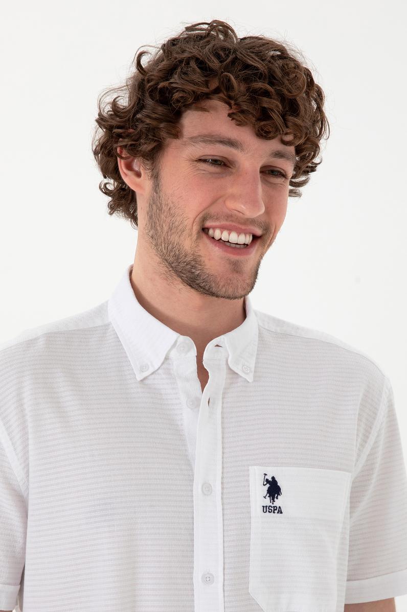 Erkek Beyaz Kısa Kollu Gömlek