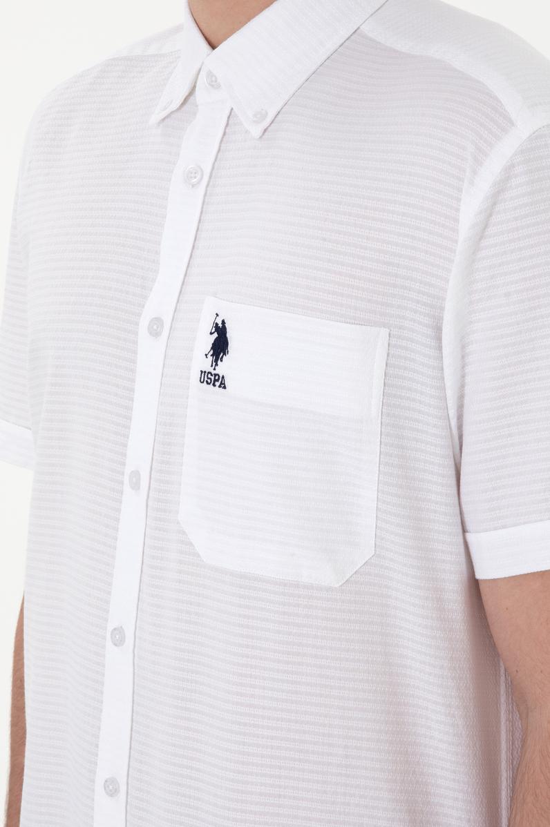 Erkek Beyaz Kısa Kollu Gömlek