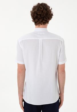 Erkek Beyaz Kısa Kollu Gömlek - 50305707009