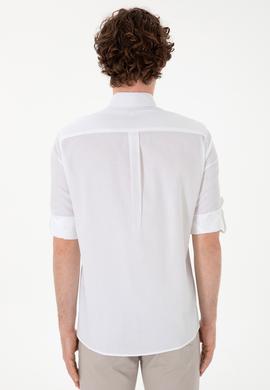 Erkek Beyaz Uzun Kollu Gömlek - 50305696009